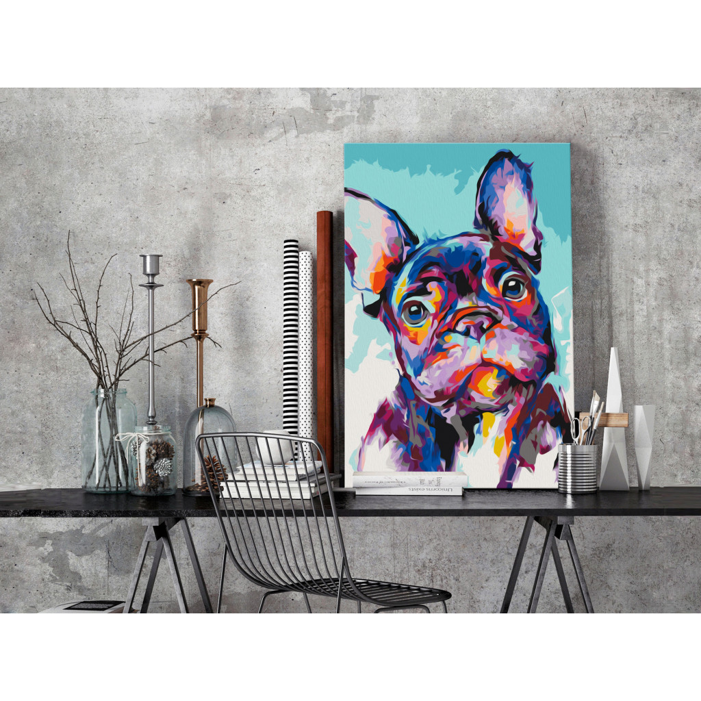 Måla Med Siffror Bulldog Portrait