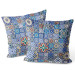 Kissen Velours Blue connections - a motif inspired by patchwork ceramics 147139 additionalThumb 3