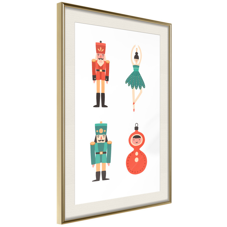 Plakat Zabawki choinkowe - baletnica i żołnierzyki w świątecznych kolorach 148039 additionalImage 34