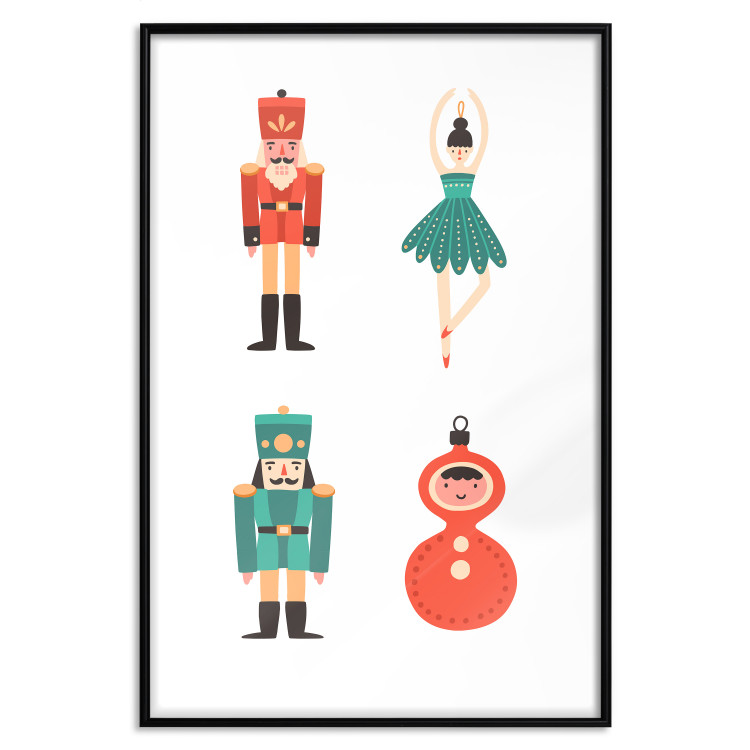 Wandposter Christmas Tree Toys - Ballerina and Toy Soldiers in Festive Colors 148039 additionalImage 11