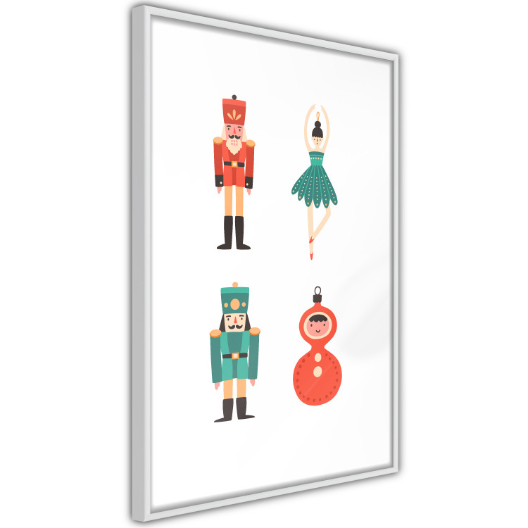 Plakat Zabawki choinkowe - baletnica i żołnierzyki w świątecznych kolorach 148039 additionalImage 23