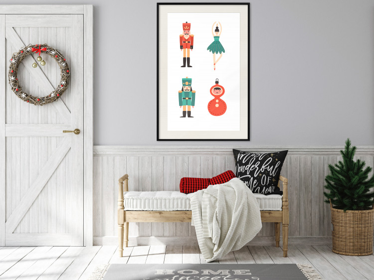 Wandposter Christmas Tree Toys - Ballerina and Toy Soldiers in Festive Colors 148039 additionalImage 6