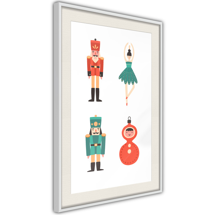Plakat Zabawki choinkowe - baletnica i żołnierzyki w świątecznych kolorach 148039 additionalImage 12