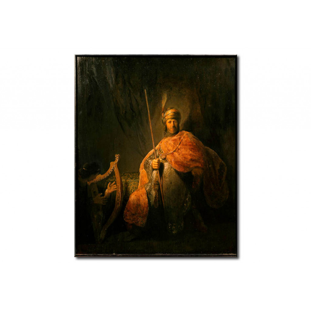 Schilderij  Rembrandt: David Playing The Harp Before Saul
