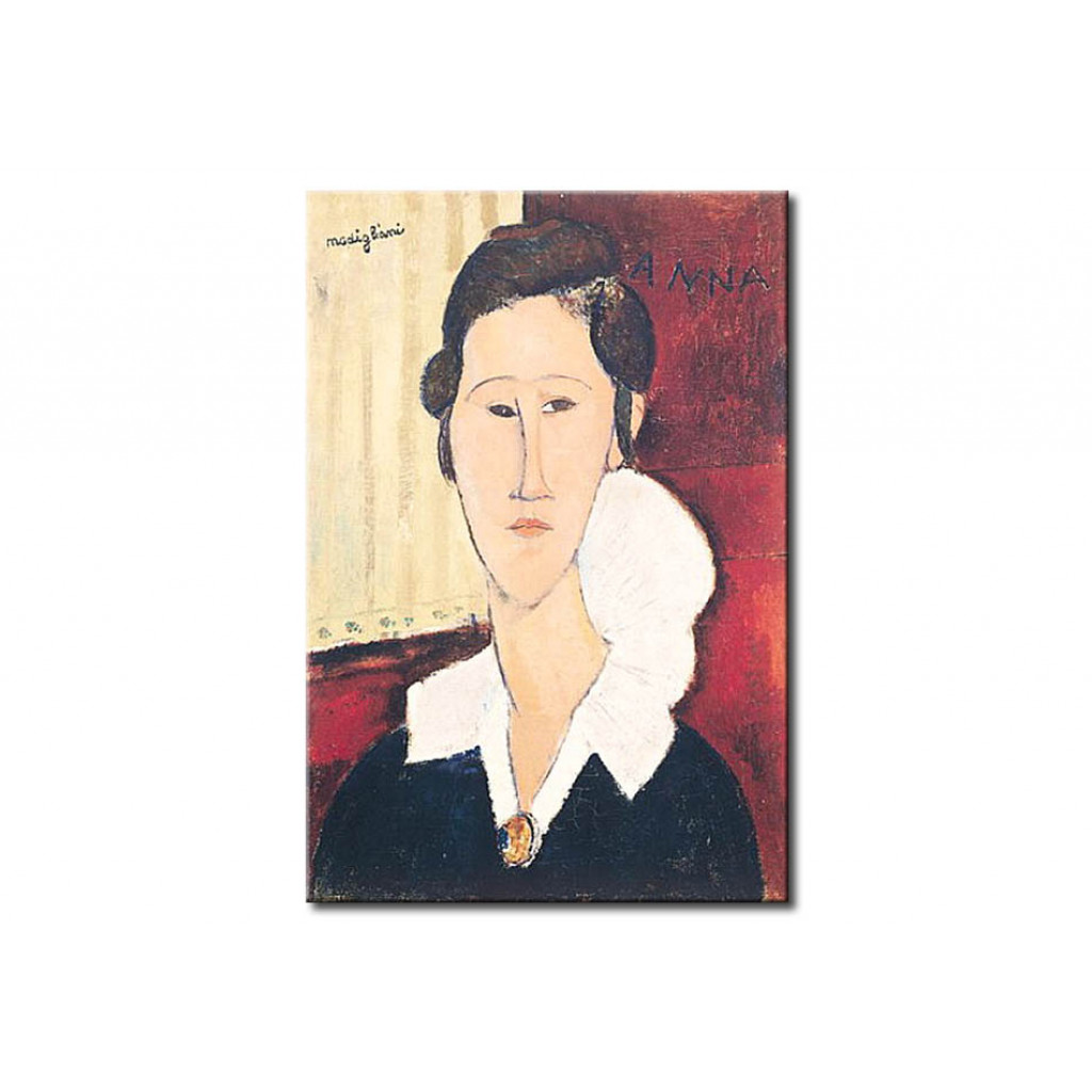 Schilderij  Amedeo Modigliani: Portrait Of Madame Hanka Zborowska