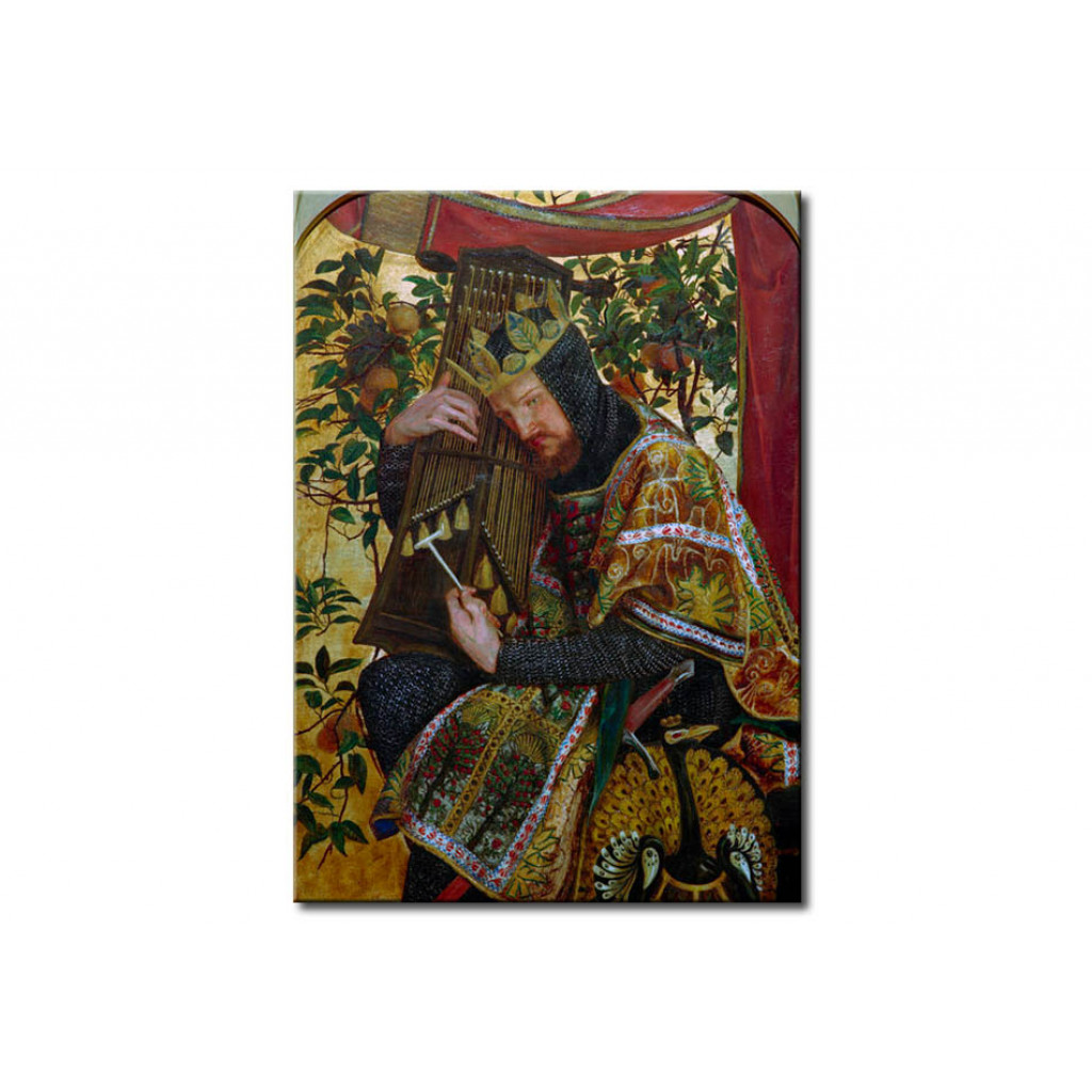 Schilderij  Dante Gabriel Rossetti: David As King