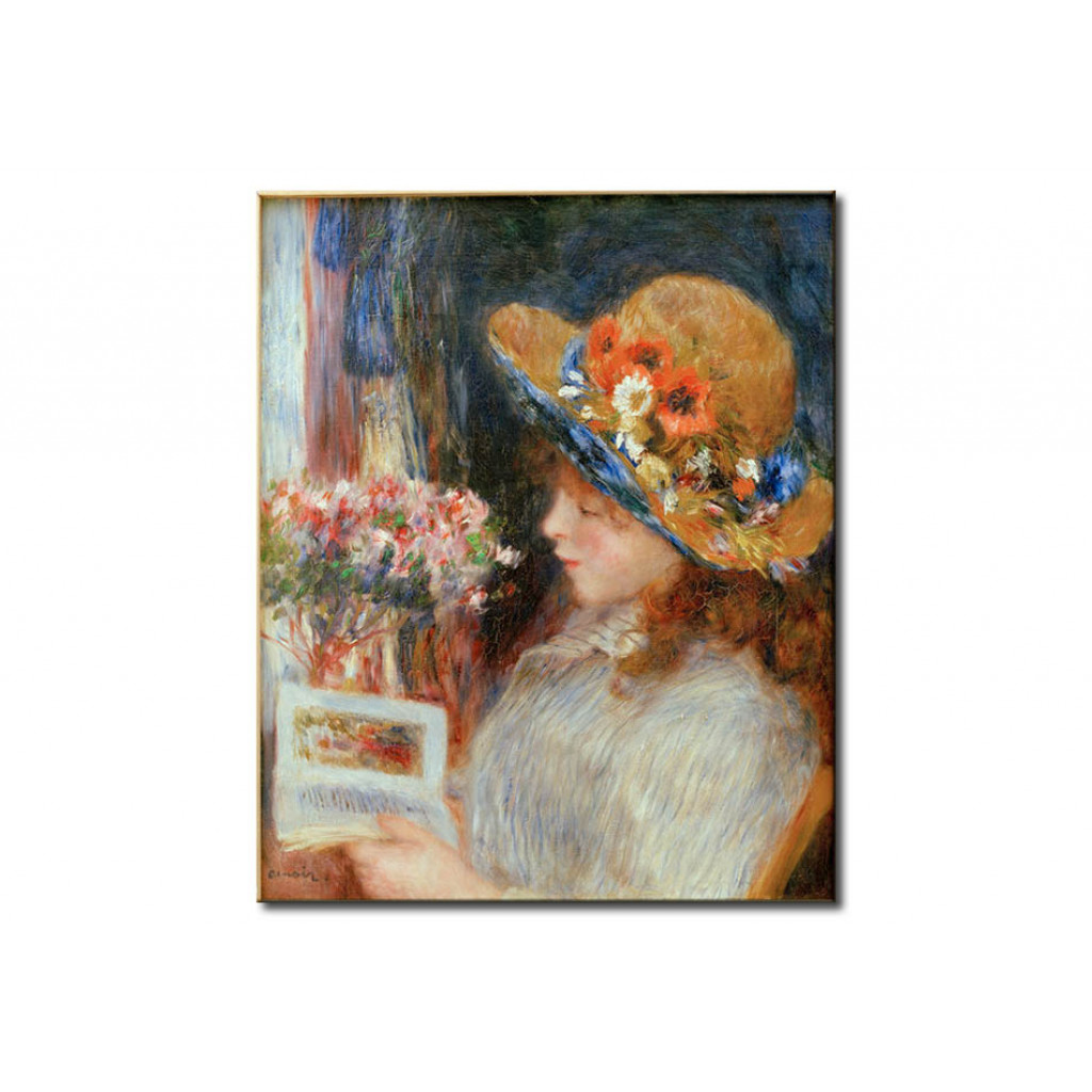 Schilderij  Pierre-Auguste Renoir: Jeune Fille Lisant
