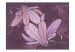 Fototapeta Fioletowe magnolie - fantazja z kwiatami magnolii na jednolitym tle 60739 additionalThumb 1