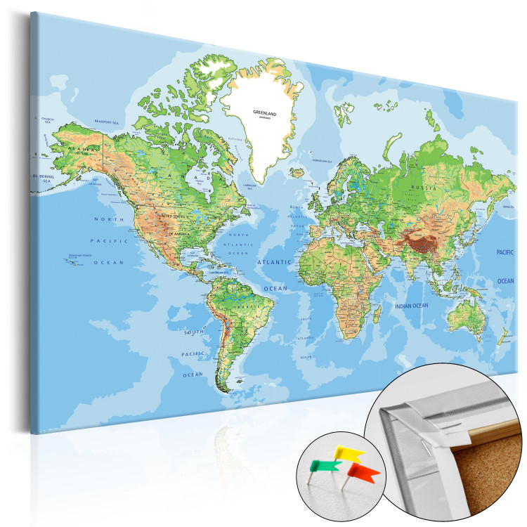 Ozdobna tablica korkowa Geografia świata [Mapa korkowa] 92239