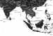 Obraz Czarno-biała mapa (5-częściowy) wąski 108449 additionalThumb 5