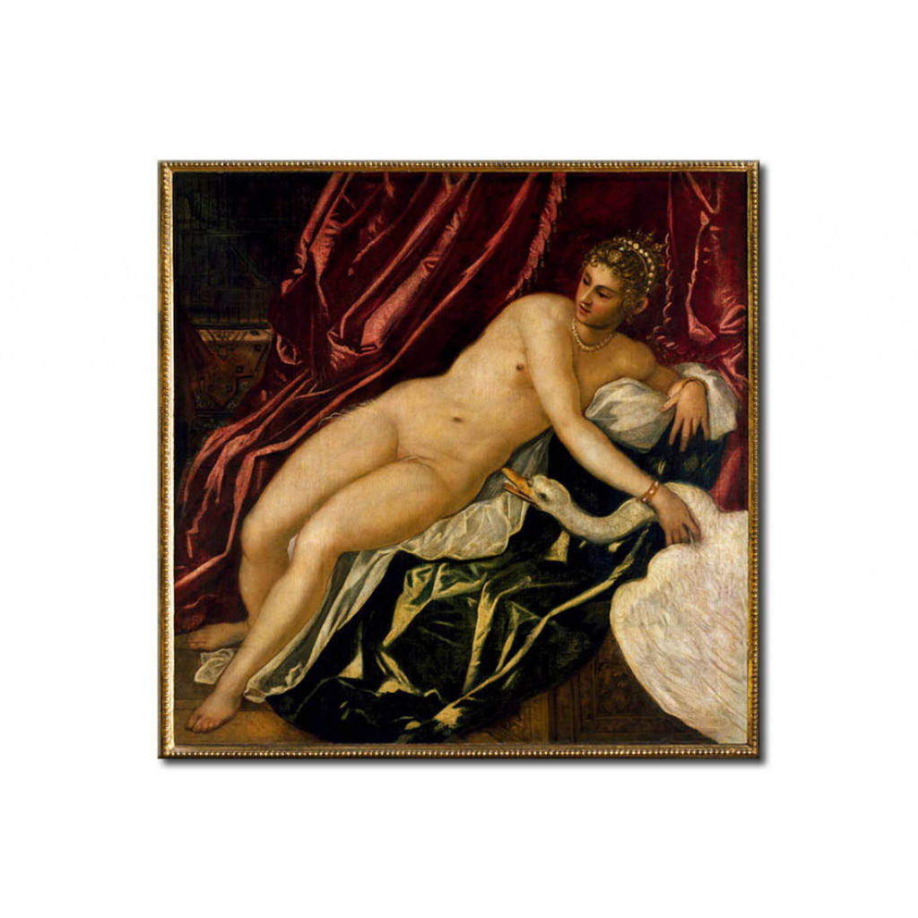 Schilderij  Tintoretto: Leda And The Swan