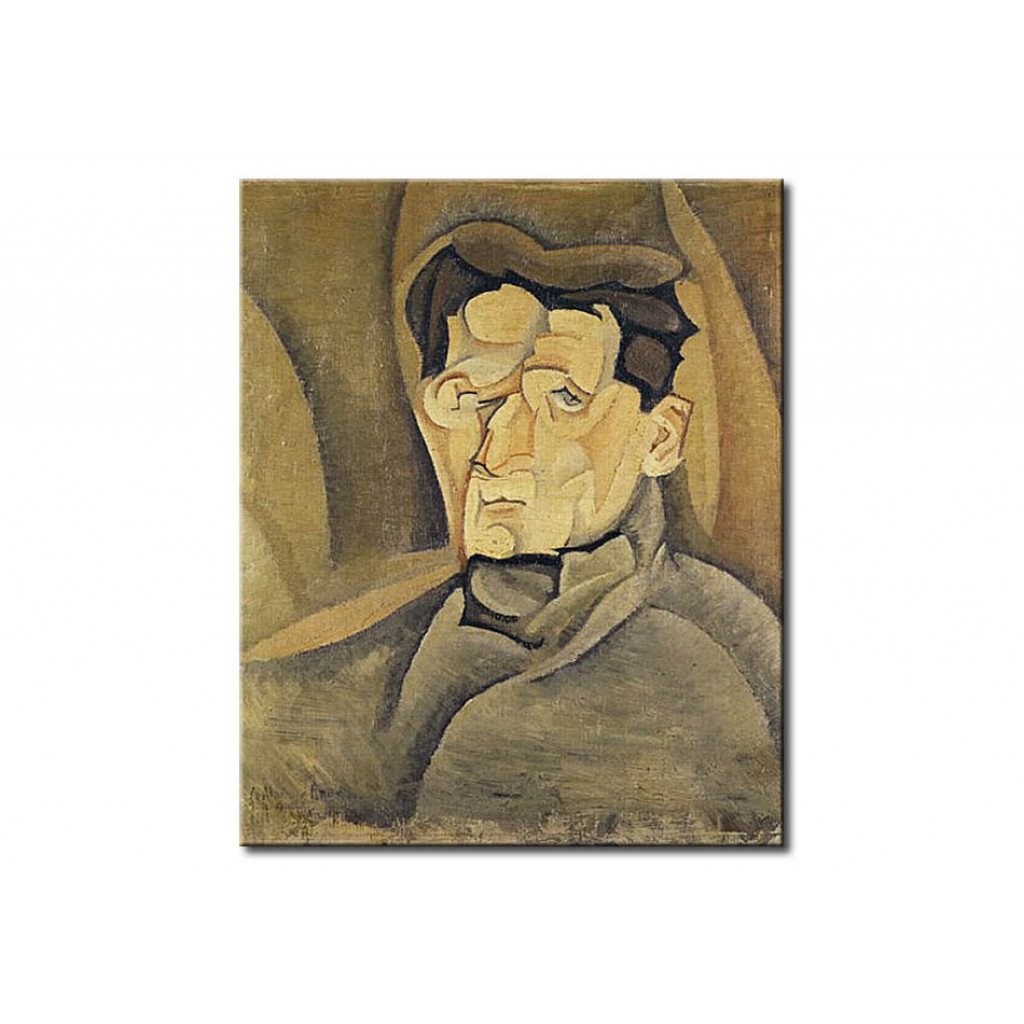 Schilderij  Juan Gris: Portrait Of Maurice Raynal