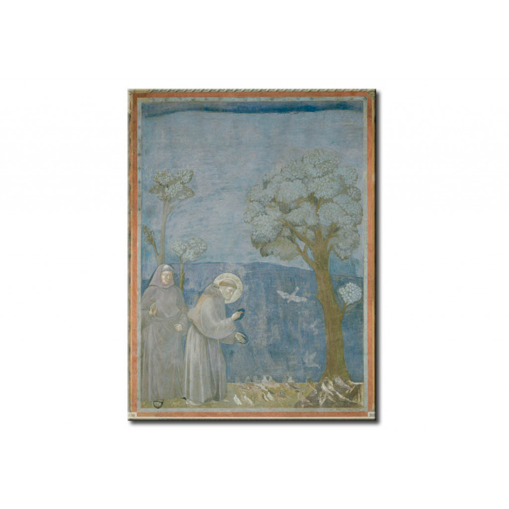 Schilderij  Giotto Di Bondone: St.Francis Preache Sto The Birds