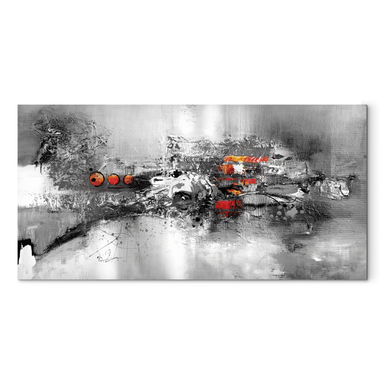 Obraz Czarno-biała ekspresja (1-częściowy) - styl industrialny w abstrakcji 122349 additionalImage 7