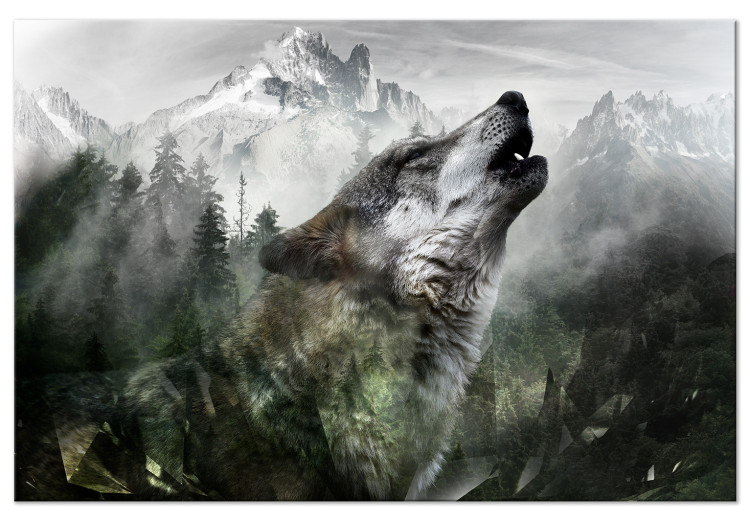 Quadro em tela Howling Wolf (1 Part) Wide