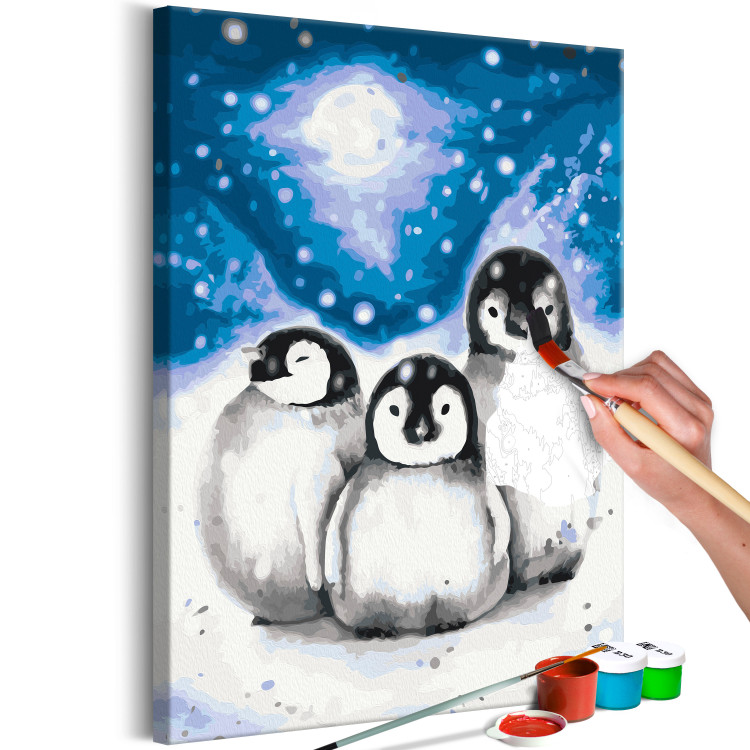 Obraz do malowania po numerach Trzy pingwiny 131449 additionalImage 7