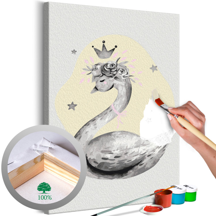 Kit de pintura por números para niños Swan in the Crown 135149