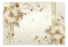 Fototapeta Kwiaty ozdobione perłami - abstrakcyjny kolaż z kryształami i złotem 138049 additionalThumb 1