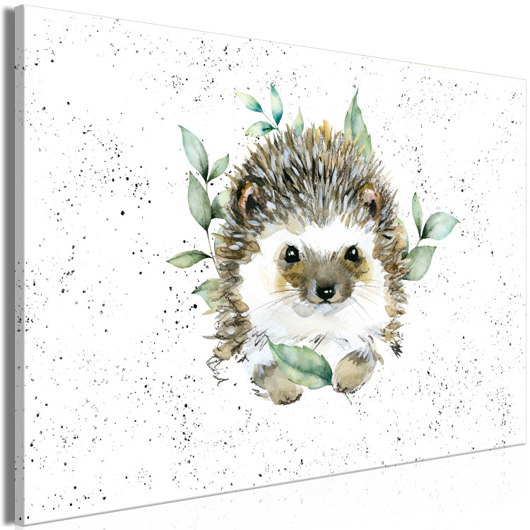 Quadro contemporaneo Hedgehog - Cute Painted Animals and Plants on a Stain Background 145749 additionalImage 2