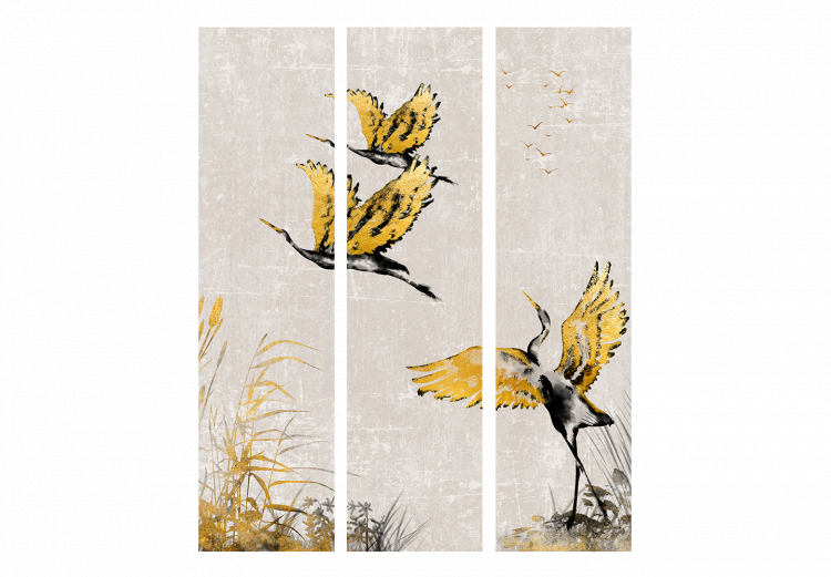 Rumsavdelare Geese at Sunset - Birds Painted With Gold and Ink 146149 additionalImage 3