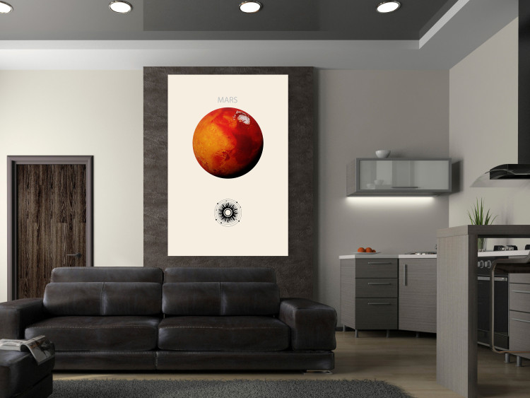 Poster Mars - Red Planet and Abstract Composition With the Solar System 146249 additionalImage 4