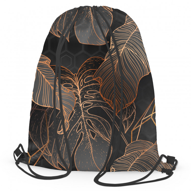 Mochila Abstract leaves - an intriguing composition with a geometric motif 147349