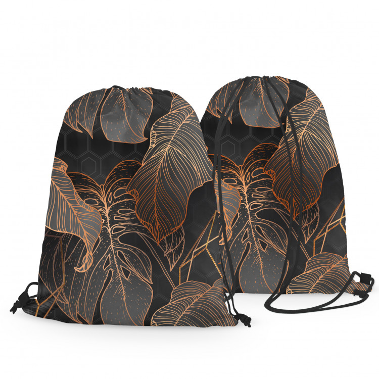 Mochila Abstract leaves - an intriguing composition with a geometric motif 147349 additionalImage 2