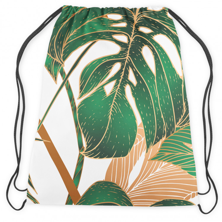 Backpack Hollow leaves - a botanical composition in shades of green and brown 147449 additionalImage 2