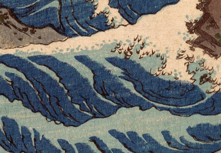 Round Canvas Japanese Woodcut Utagawa Hiroshige - Great Blue Wave 148749 additionalImage 4