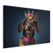 Canvastavla AI Dog Dachshund - Portrait of a Smiling Animal Wearing a Crown - Horizontal 150249 additionalThumb 2
