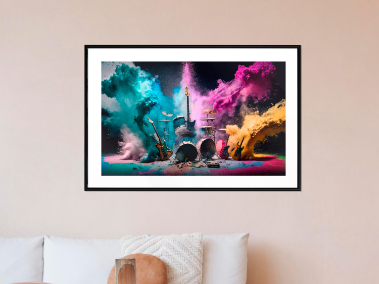 Wall Poster Exploding Instruments - Rock Scene With Drums and Guitars 150649 additionalImage 15