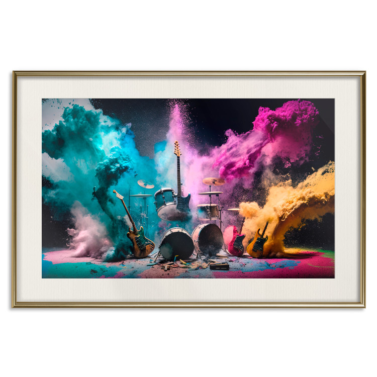 Wall Poster Exploding Instruments - Rock Scene With Drums and Guitars 150649 additionalImage 27