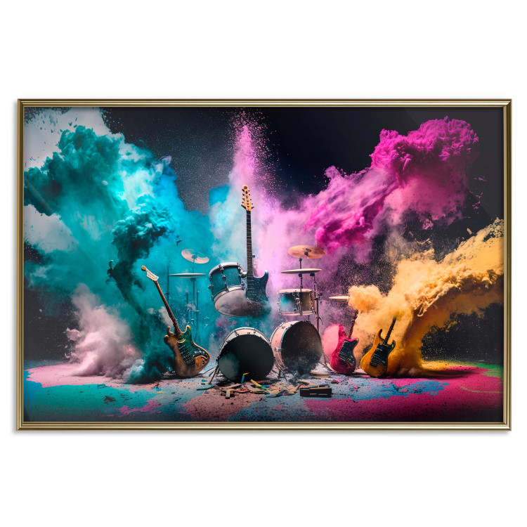 Wall Poster Exploding Instruments - Rock Scene With Drums and Guitars 150649 additionalImage 25