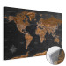 Acrylic Print Brown World Map (PL) [Glass] 150749