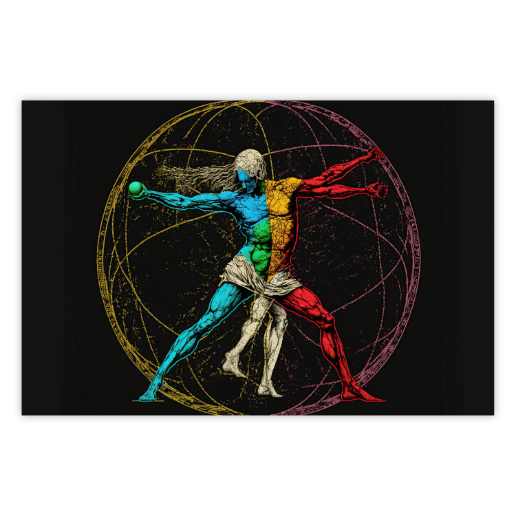 Cartel Vitruvian athlete - a composition inspired by da Vinci's creation 151149