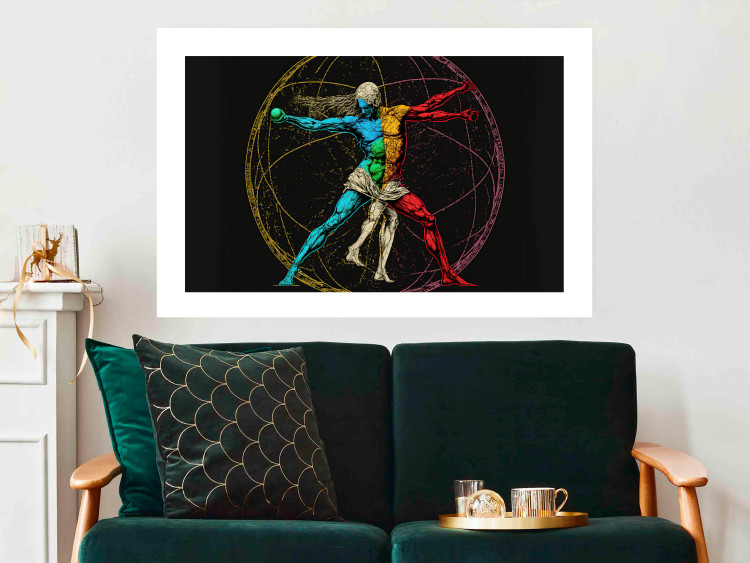 Cartel Vitruvian athlete - a composition inspired by da Vinci's creation 151149 additionalImage 18