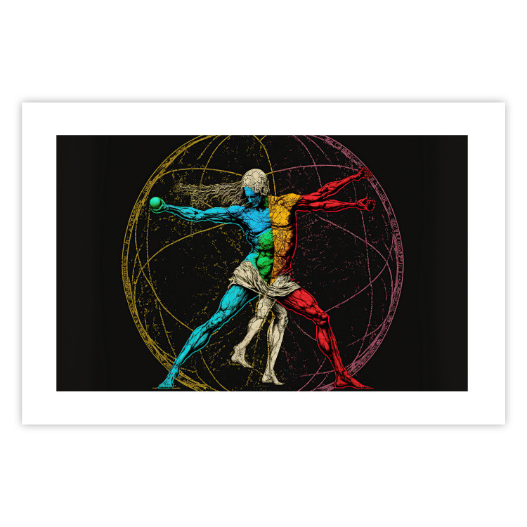 Cartel Vitruvian athlete - a composition inspired by da Vinci's creation 151149 additionalImage 17