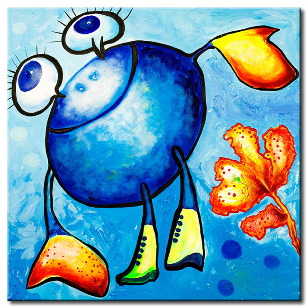 Schilderij  Voor Kinderen: Blauwe Krab