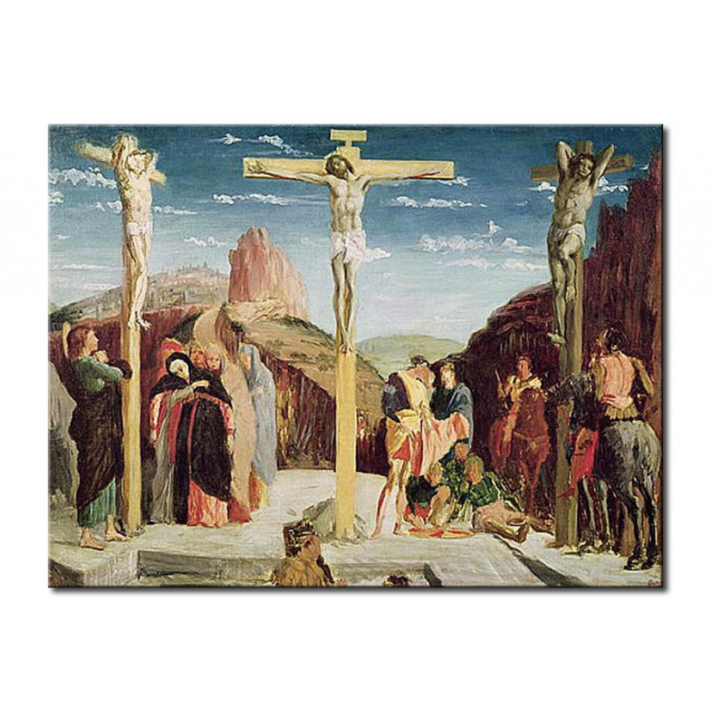 Målning Calvary, After A Painting By Andrea Mantegna