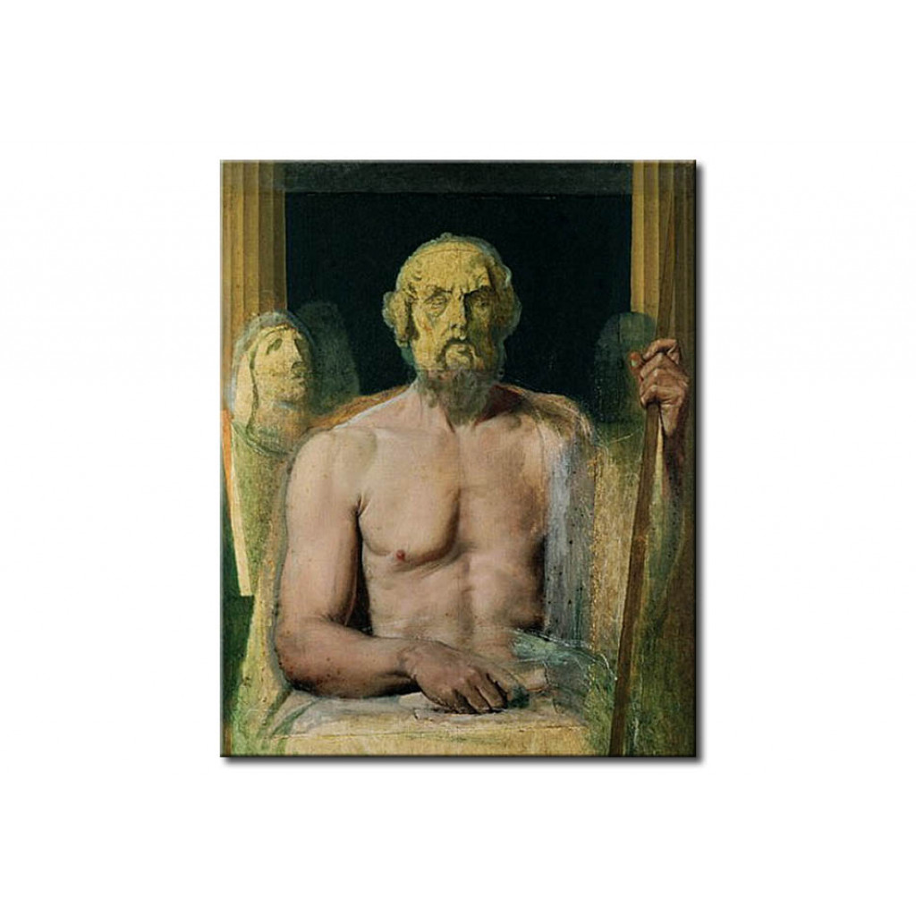 Schilderij  Jean-Auguste-Dominique Ingres: Homer, Study For The Apotheosis Of Homer