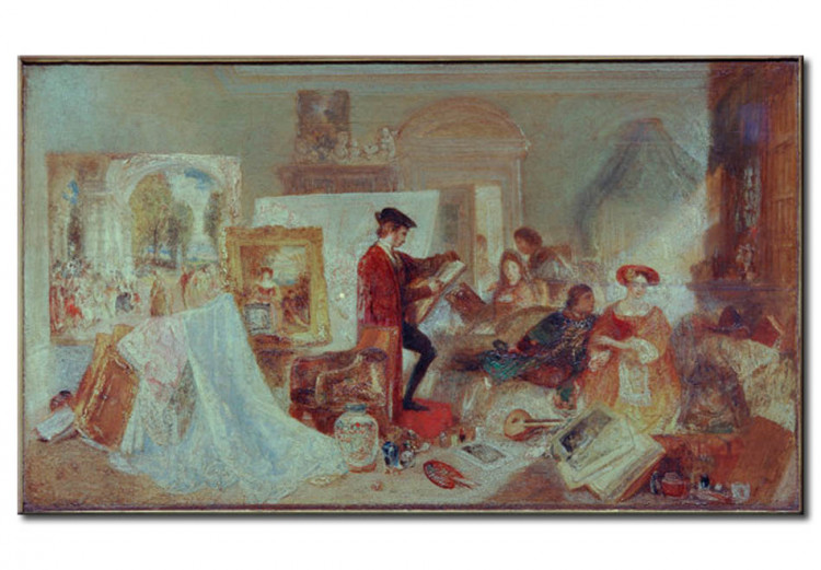 Réplica de pintura El estudio de Watteau por las reglas de Fresnoy 52849