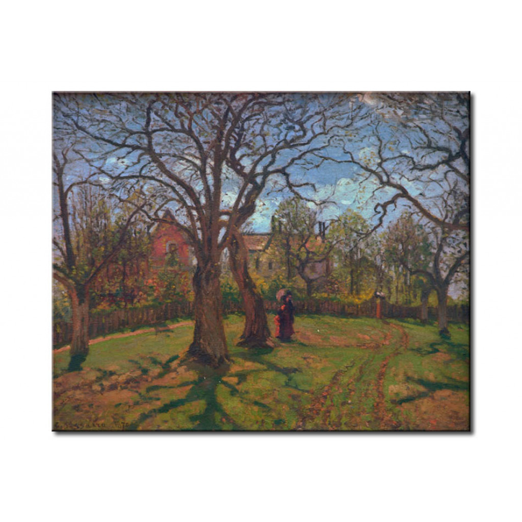 Schilderij  Camille Pissarro: Kastanienbäume In Louveciennes, Frühling