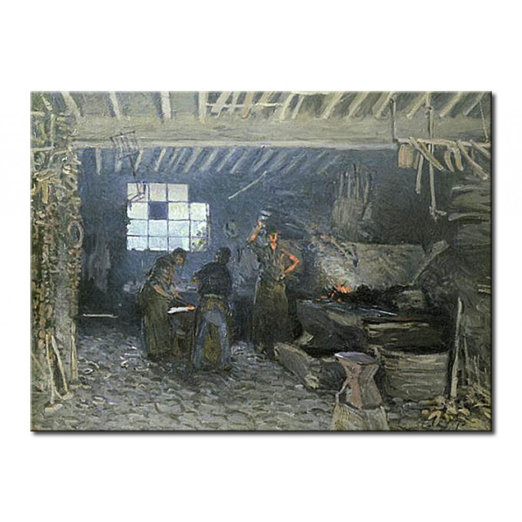 Schilderij  Alfred Sisley: The Forge At Marly-le-Roi, Yvelines