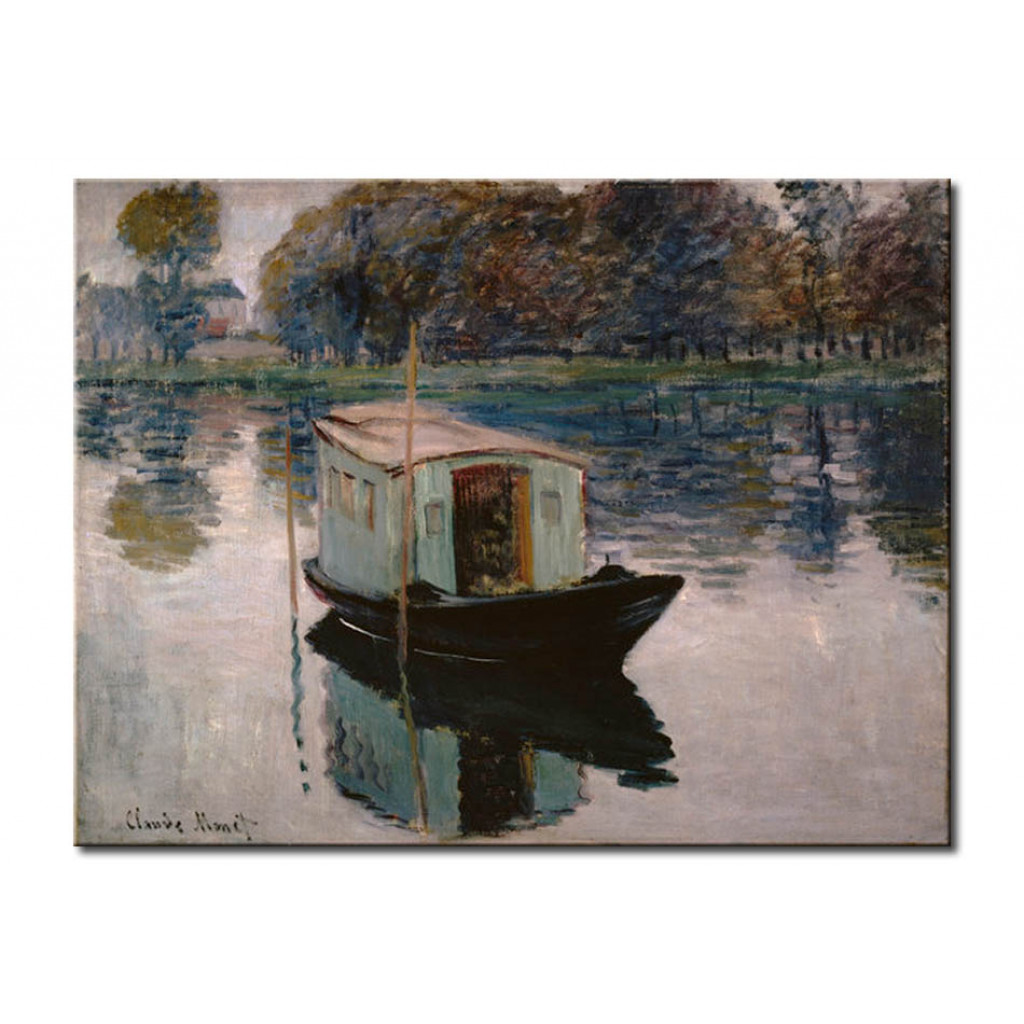 Schilderij  Claude Monet: Le Bateauatelier