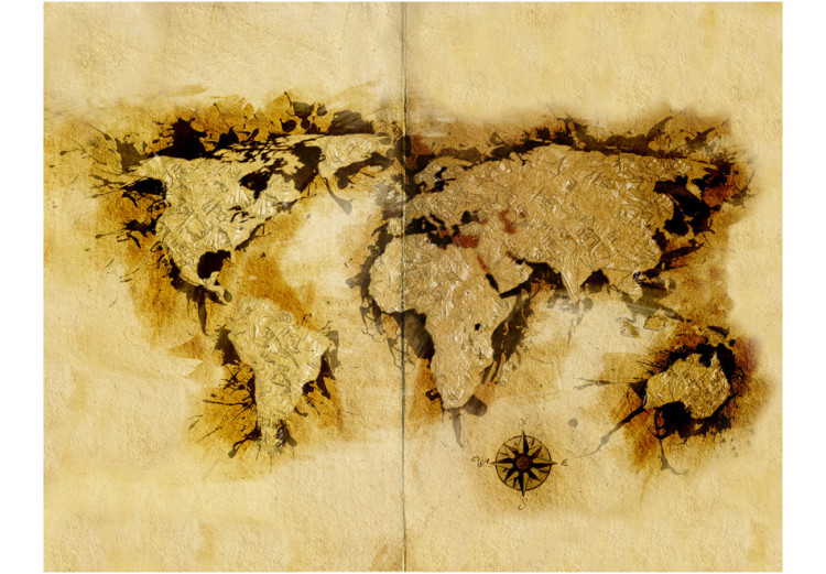Photo Wallpaper Gold-diggers' map of the World 60049 additionalImage 1