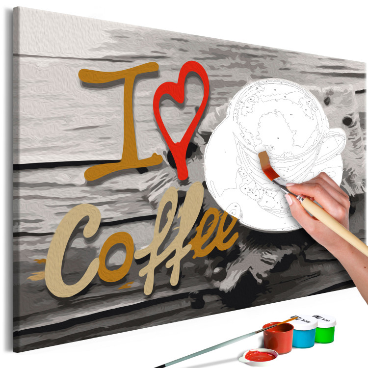 Tableau à peindre soi-même I Love Coffee 107559 additionalImage 3