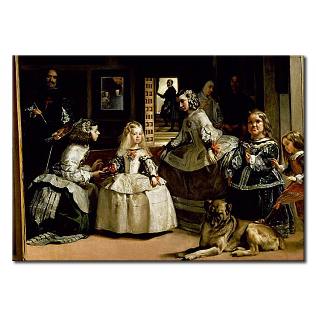 Schilderij  Diego Velázquez: Las Meninas, Detail Of The Lower Half Depicting The Family Of Philip IV