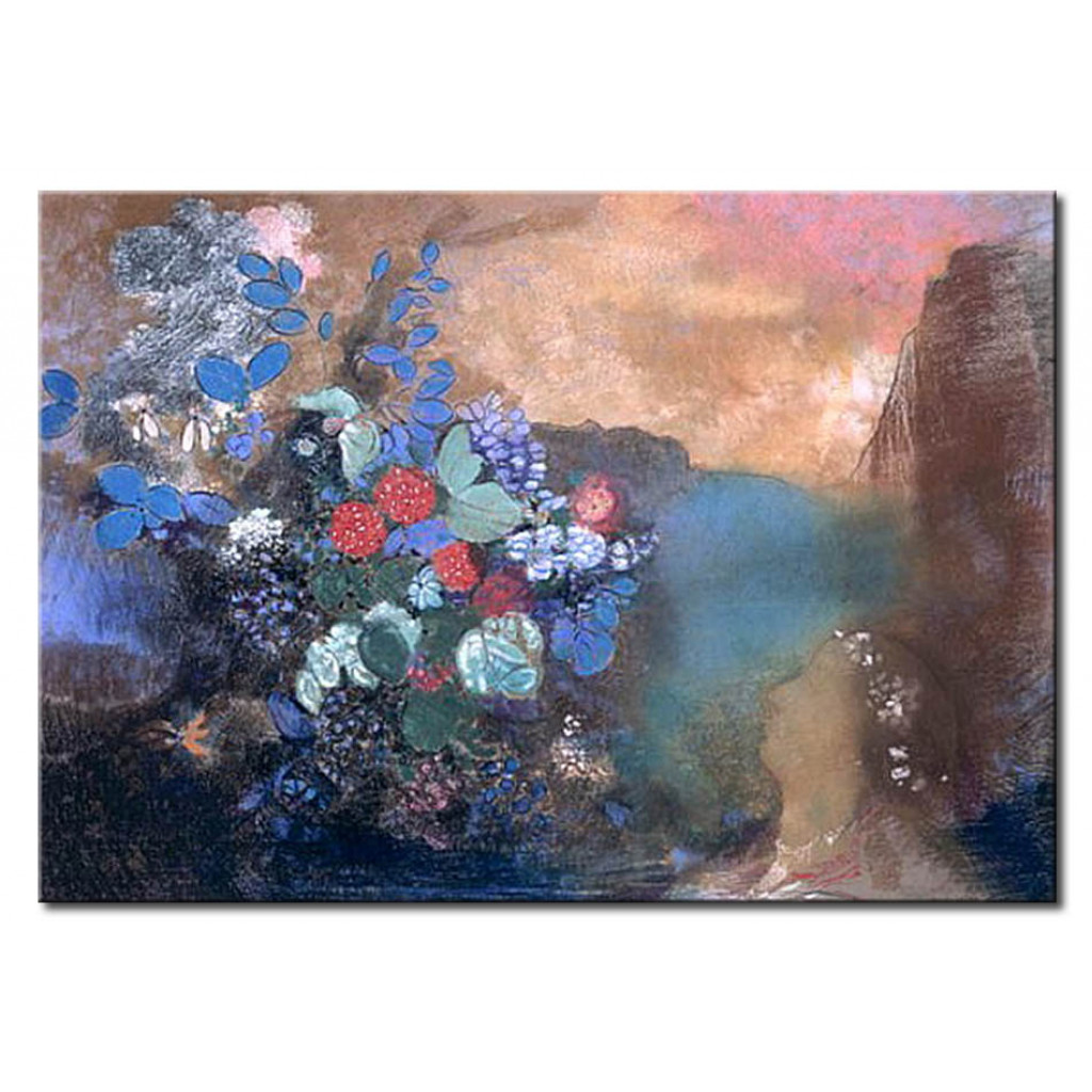Schilderij  Odilon Redon: Ophelia Among The Flowers