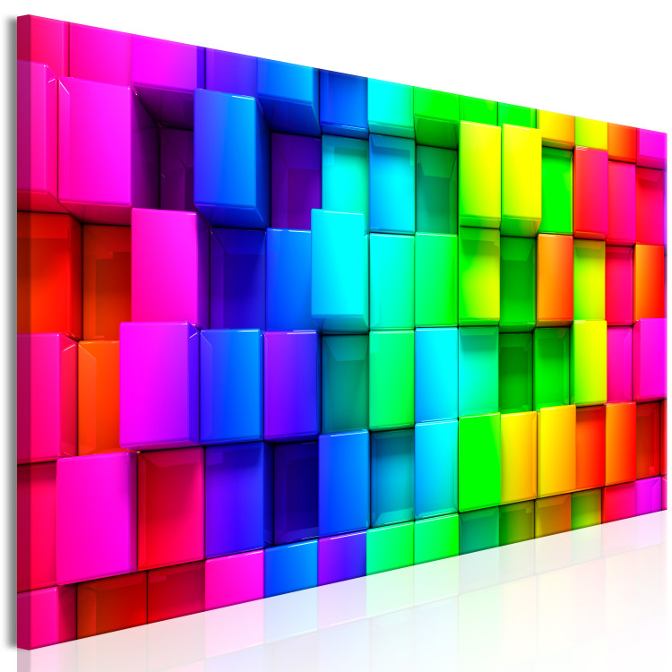 Obraz Kolorowe sześciany (1-częściowy) wąski 113759 additionalImage 2