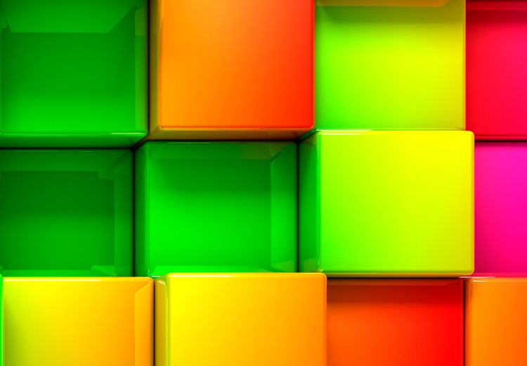 Obraz Kolorowe sześciany (1-częściowy) wąski 113759 additionalImage 4